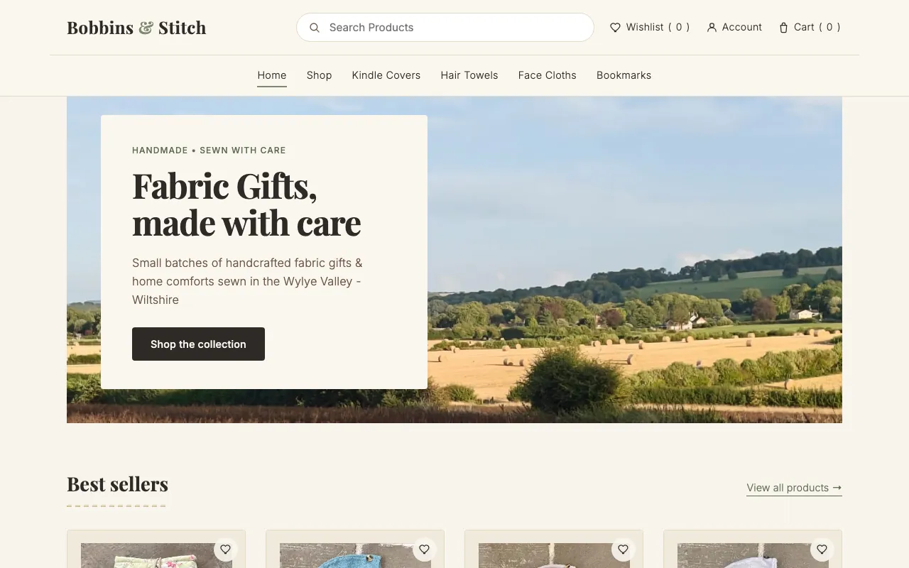 Bobbins & Stitch website